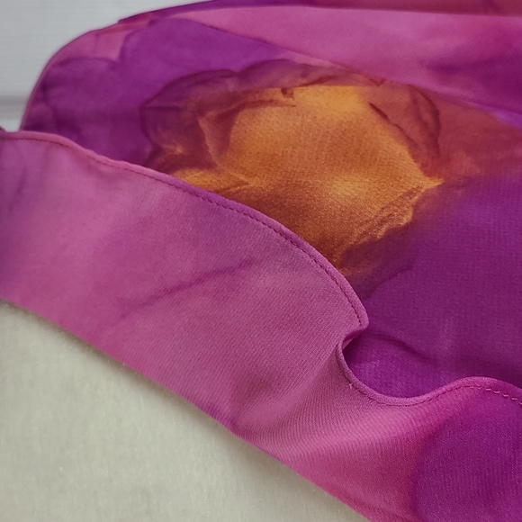 Kathy Che Ruffle Front Vibrant Color Blouse - Picture 4 of 13